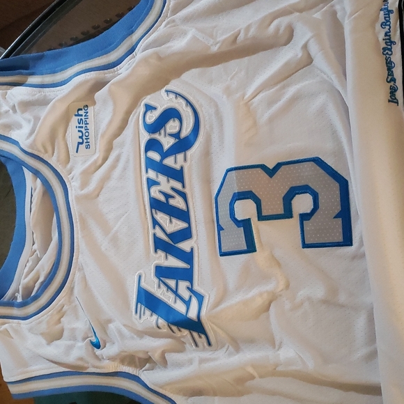 NIKE Lakers jersey SIZE XL White with blue letters - Picture 2 of 2